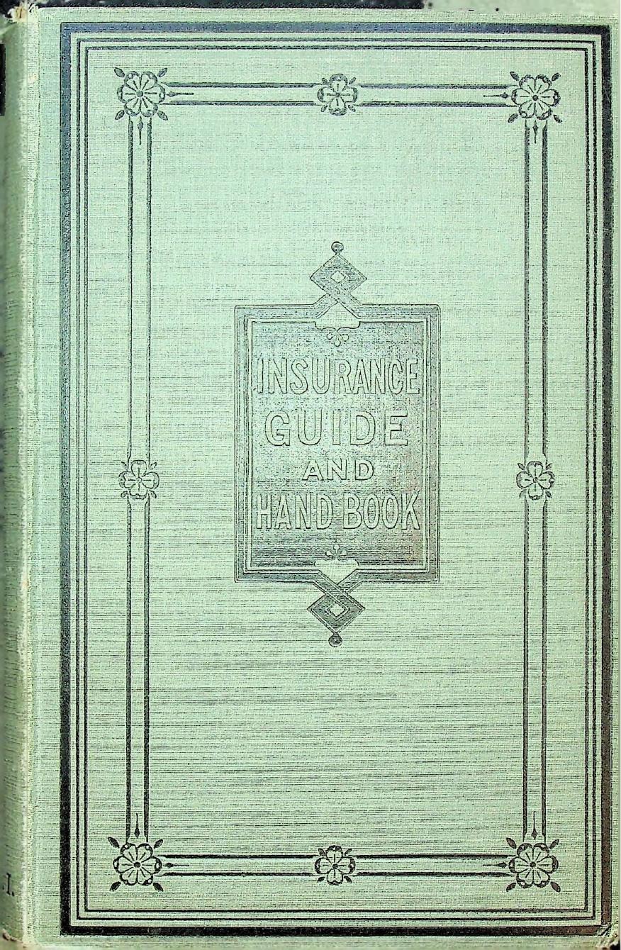 Cover of The Insurance Guide and Hand-Book, 1922