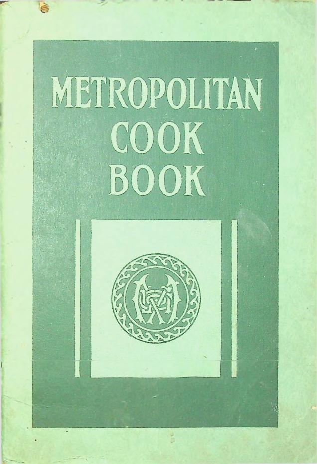 Cover of Metropolitan Cookbook, 1918