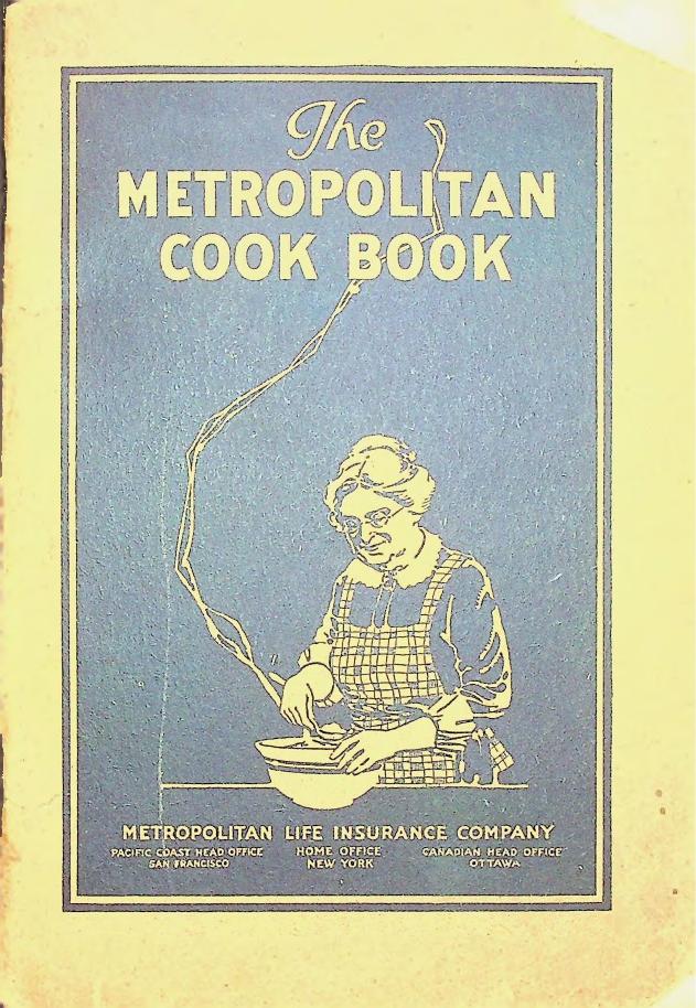 Cover of Metropolitan Cookbook, 1925