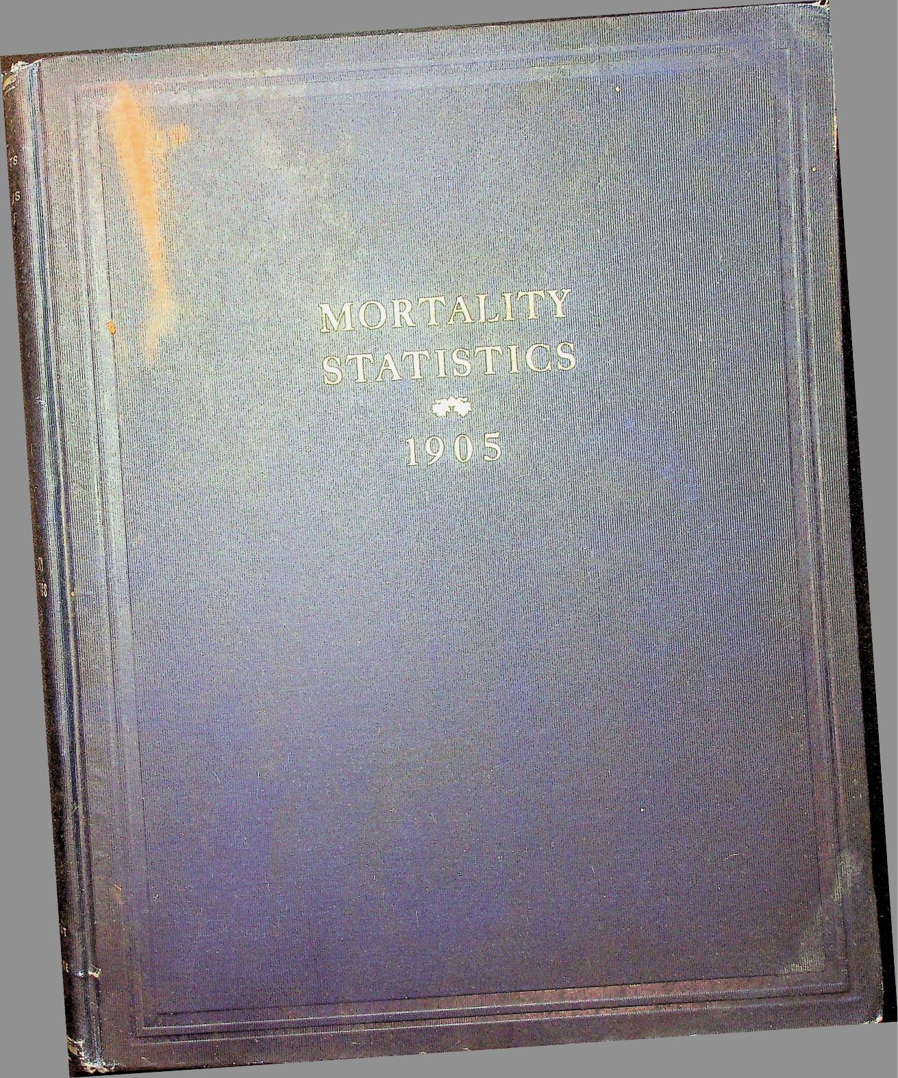 Cover of Mortality Statistics 1905, 1907
