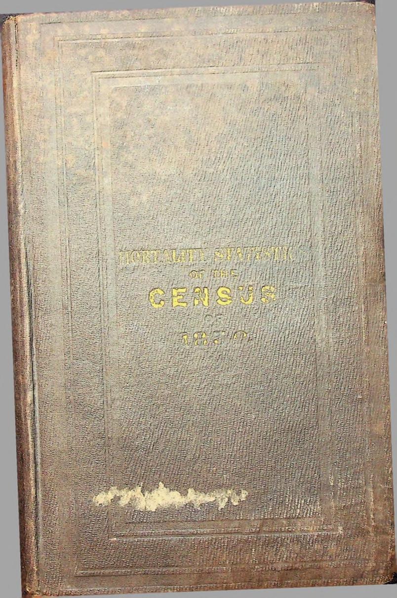 Cover of Mortality Statistics of the Seventh Census of the United States, 1850, 1855